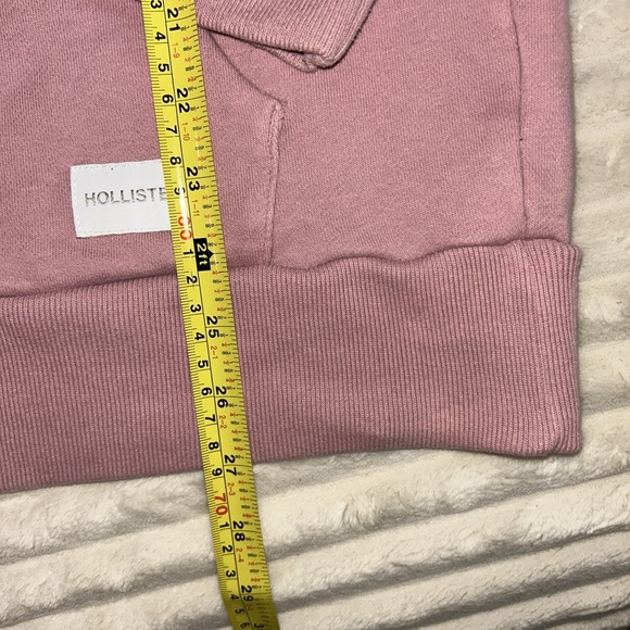 Hollister Sweatshirt Men's Pink Medium Hoodie - Picture 4 of 6